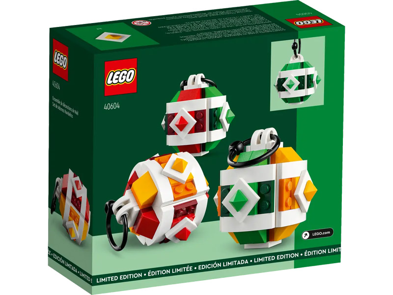 LEGO GWP Weihnachten Weihnachtskugel-Set 40604 Box Rückseite