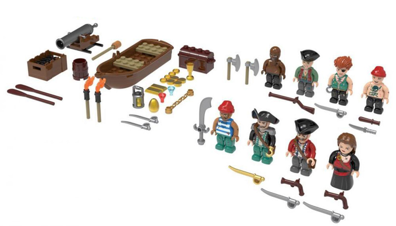 BlueBrixx Minifiguren Battle Packs Pirateninsel Piraten 107553