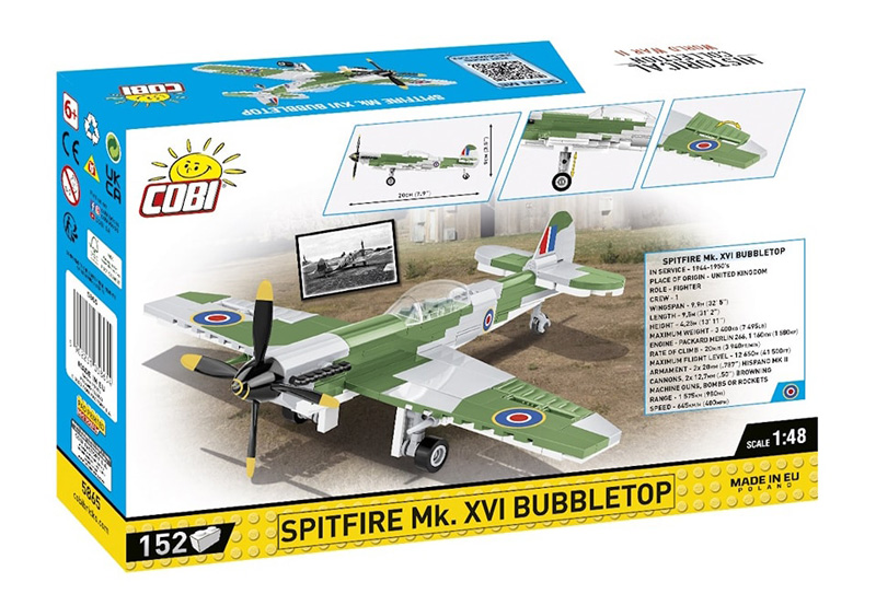 COBI 5865 Spitfire Bubblebtop Box Rückseite