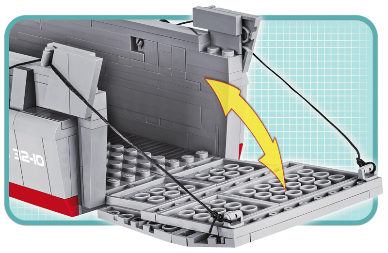 COBI 4813 LCVP Higgins Boat Mechanismus Öffnen der Luke