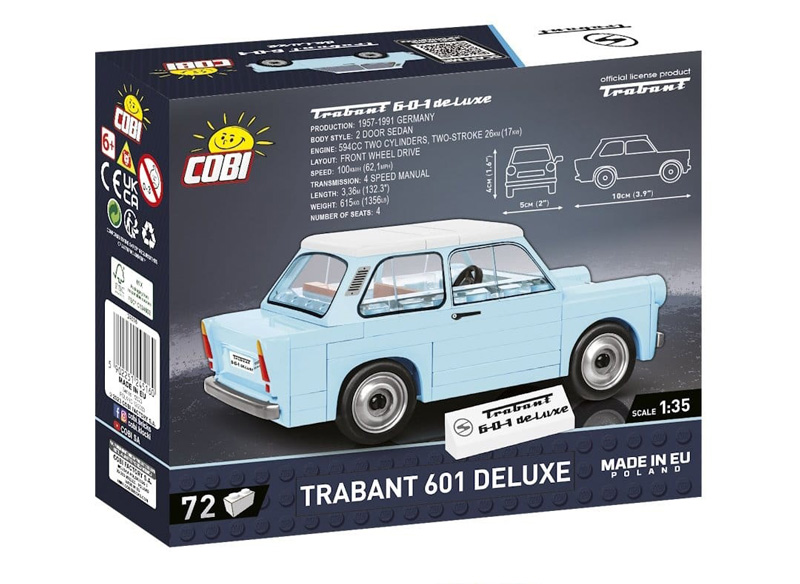 COBI Neuheiten Januar 2024 Trabant 601 Deluxe Box Rückseite