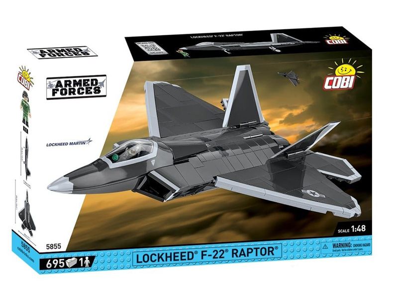 COBI Neuheit Januar 2024 5855 Lockheed F-22 Raptor Box Vorderseite
