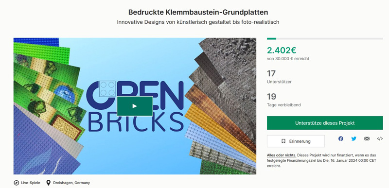 Open Bricks Crowdfunding Kickstarter