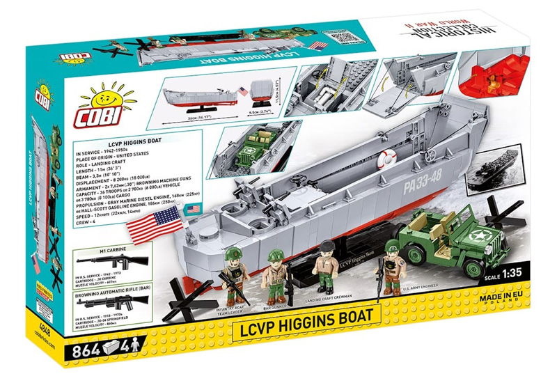 COBI 4848 Limited Edition LCVP Higgins Boat Box Rückseite