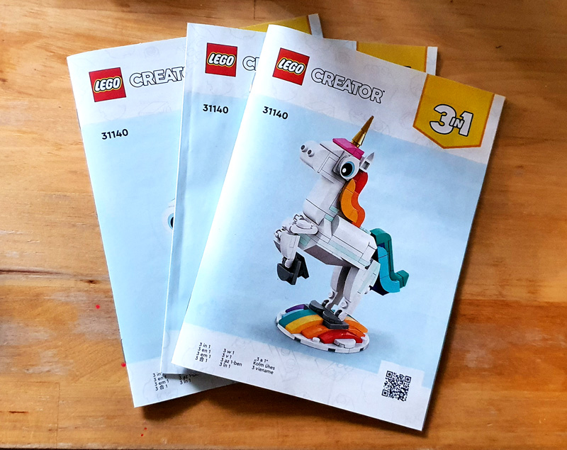 LEGO Magisches einhorn 31140 Bauanleitung