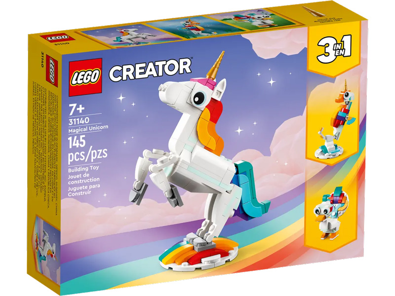 LEGO Magisches einhorn 31140 Box Vorderseite