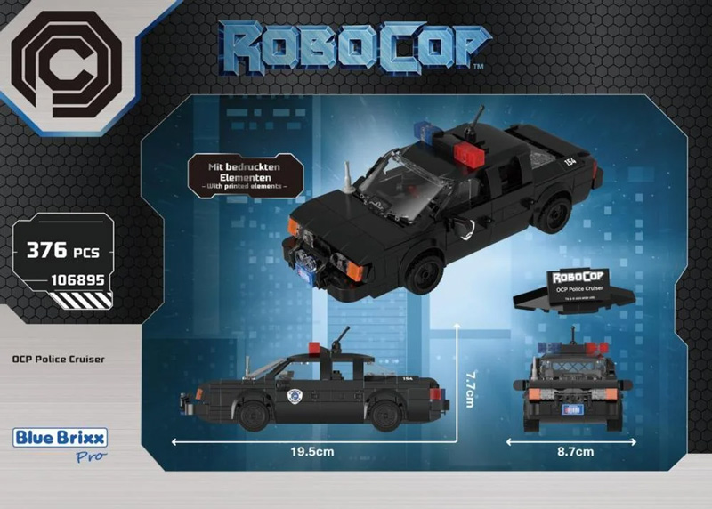 Bluebrixx Robocop Auto OCP Police Cruiser 106895 Box Rückseite