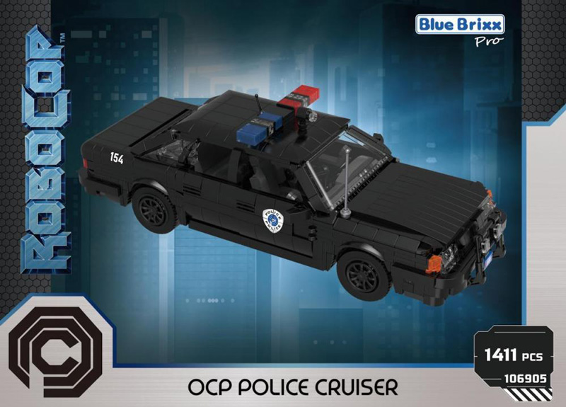 Bluebrixx Robocop Auto OCP Police Cruiser 106905 Box Vorderseite
