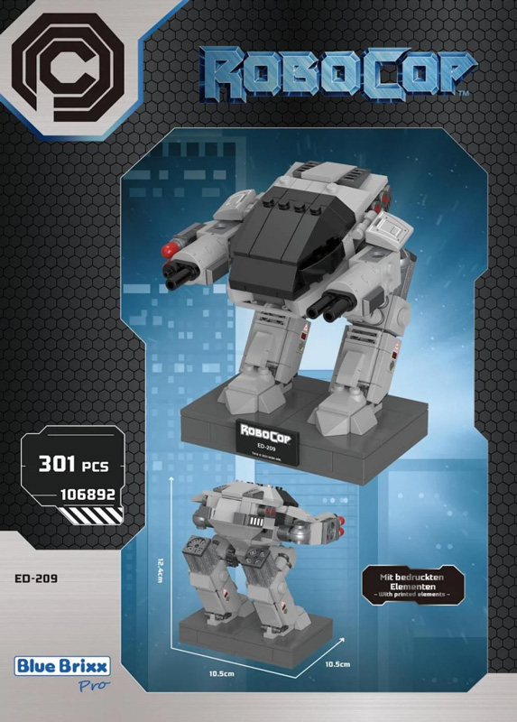 Bluebrixx Robocop Brick Buddies Ed-209 106892 Box Rückseite