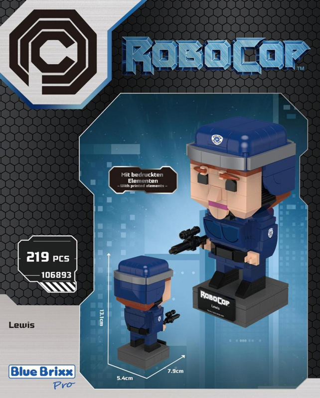 Bluebrixx Robocop Brick Buddies Lewis Box hinten 106893