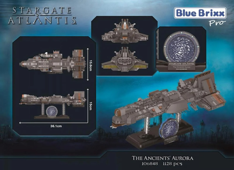 Bluebrixx Stargate Ancients Aurora 106848 Box hinten