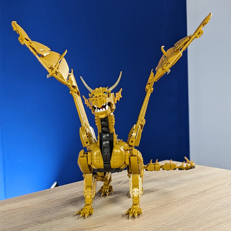 BlueBrixx Kaiserdrache 105539 Das Schwarze Auge Set aufgebaut