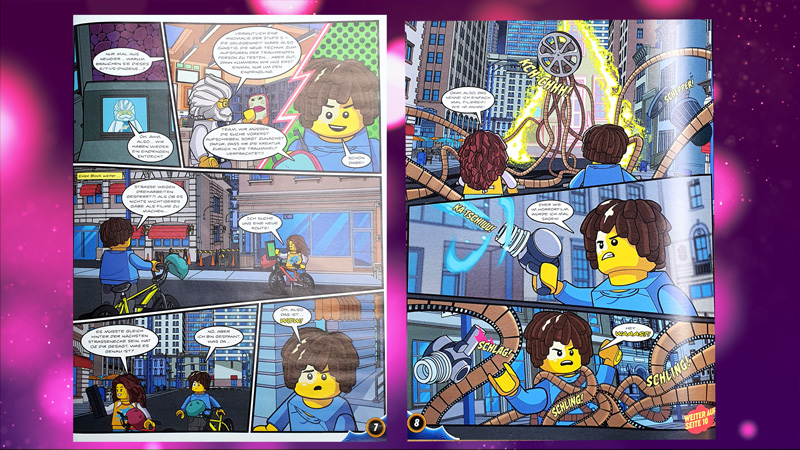 LEGO DreamZzz Magazin 3/2024 Albtraumkönig Minifigur Collage Inhalt