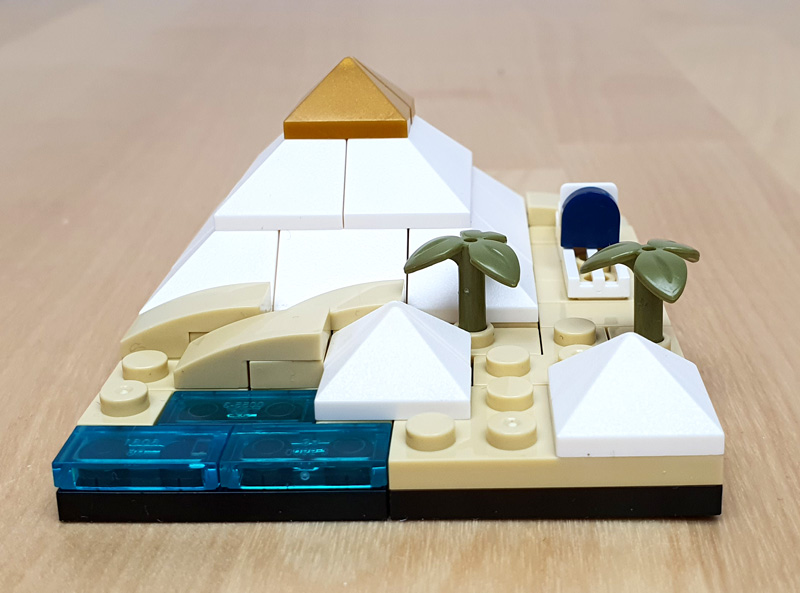 Bluebrixx Mini Architektur Pyramiden von Gizeh Frontansicht
