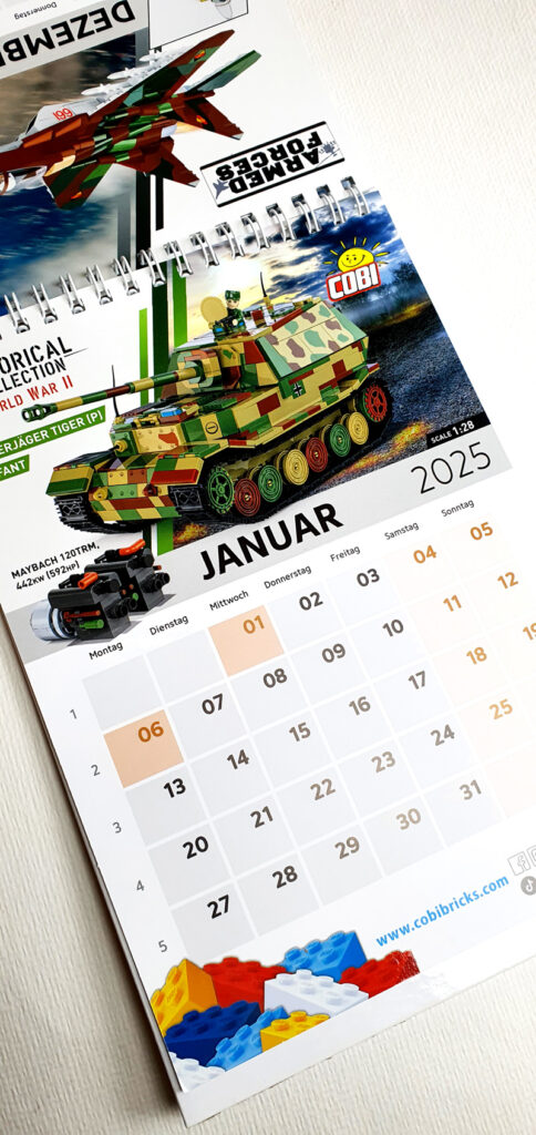 COBI Tischkalender 2024 Januar 2025 Kalenderblatt