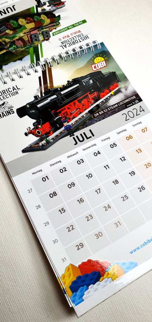 COBI Tischkalender 2024 Juli 2024 Kalenderblatt