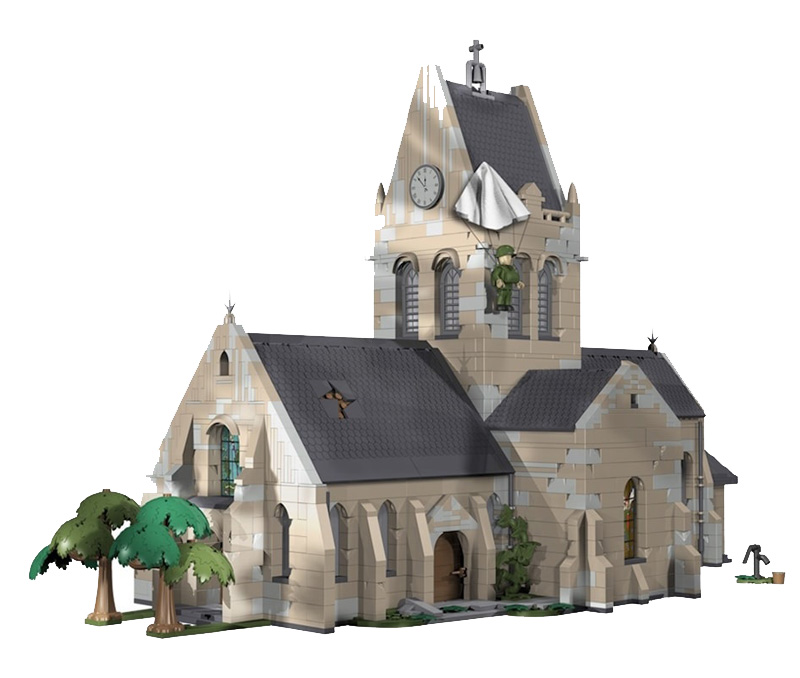 COBI 2299 D-Day Kirche Sainte-Mere-Eglise Set