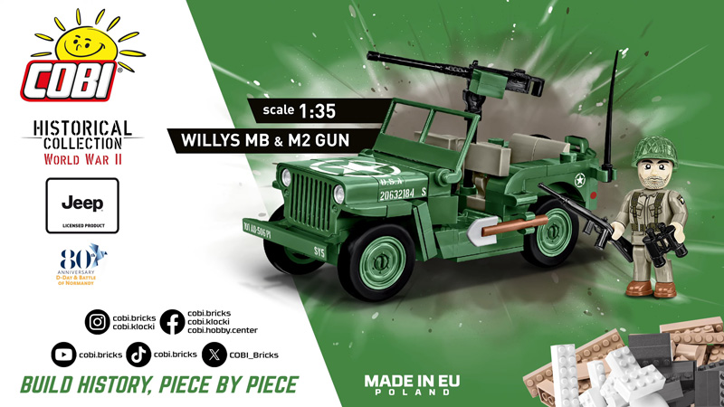 COBI 58 neue Sets Willys MB & M2 Gun 1:35 2296