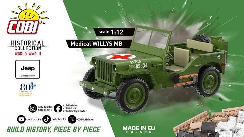 COBI 58 neue Sets 2806 Medical Willys MB 1:12