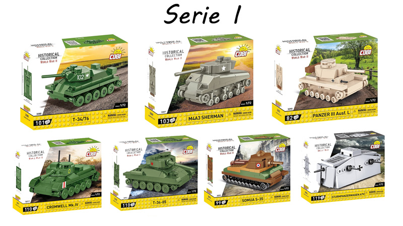 COBI 58 neue Sets Nano Panzer Serie I