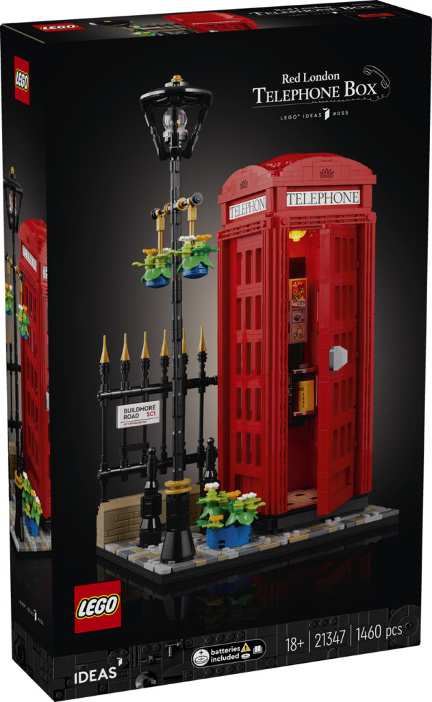 LEGO Ideas 21347 Rote Londoner Telefonzelle Box Vorderseite