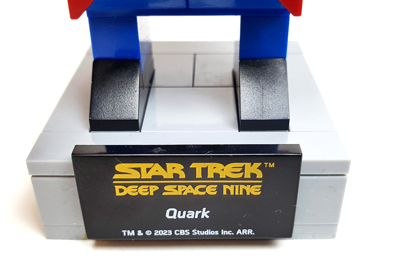 BlueBrixx Star Trek Quark 105704 Detail Typenschild