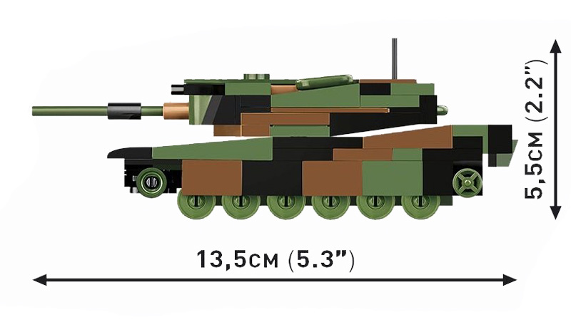 COBI 3107 K2 Black Panther Maße und Seitenansicht Nano Tank