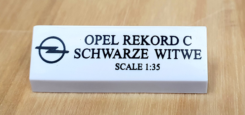 COBI Opel Rekord C Schwarze Witwe 24597 Typenschild