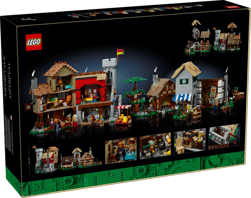 LEGO Mittelalterlicher Stadtplatz 10332 Box Rückseite