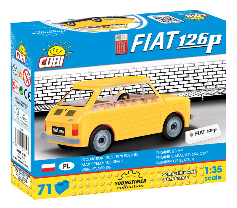 COBI Fiat126p 24530 Altes Boxdesign Rückseite