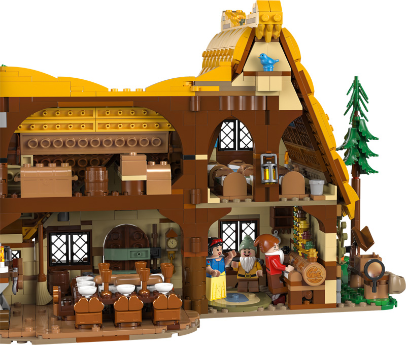 LEGO Schneewittchens Hütte 43242 Detail Set Rückseite