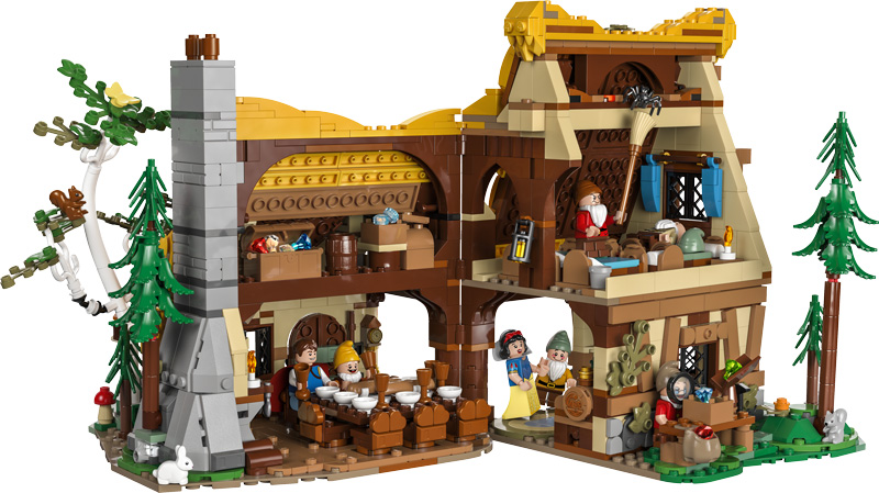 LEGO Schneewittchens Hütte 43242 Set komplett Rückseite