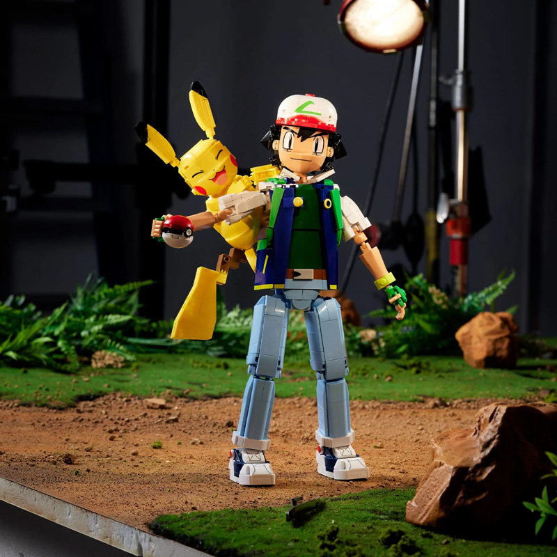 MEGA Pokemon Ash & Pikachu Path to Victory HTJ05 Set in Szene gesetzt Lifestyle