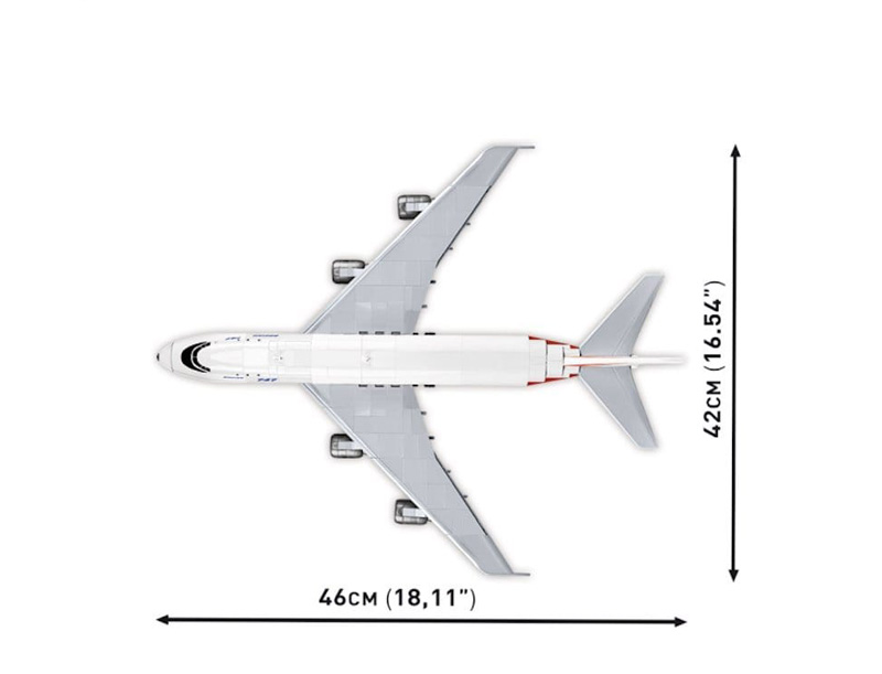 COBI Boeing 747 First Flight Edition 26609 Draufsicht Maße