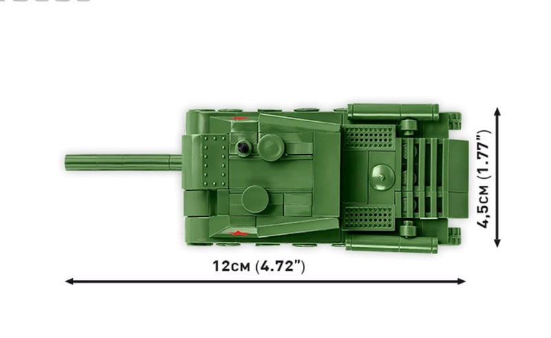 COBI Nano Panzer 3096 ISU 152 Set Draufsicht und Maße