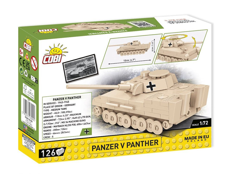 COBI Nano Panzer 3099 Panzer V Panther Box Rückseite
