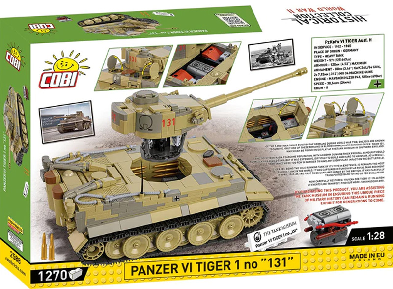 COBI 2588 Panzerkampfwagen VI Tiger 131 Box Rückseite