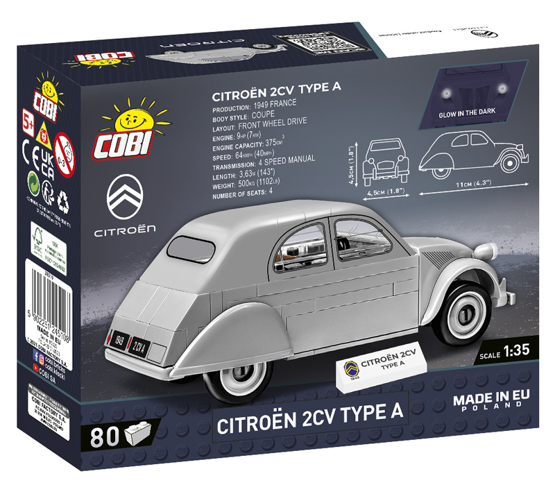 COBI Citroen 2CV Type A 24510 Box Rückseite