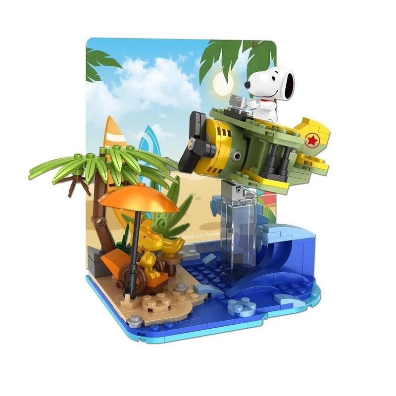 BlueBrixx Peanuts Snoopy und Woodstock am Strand Set 107371