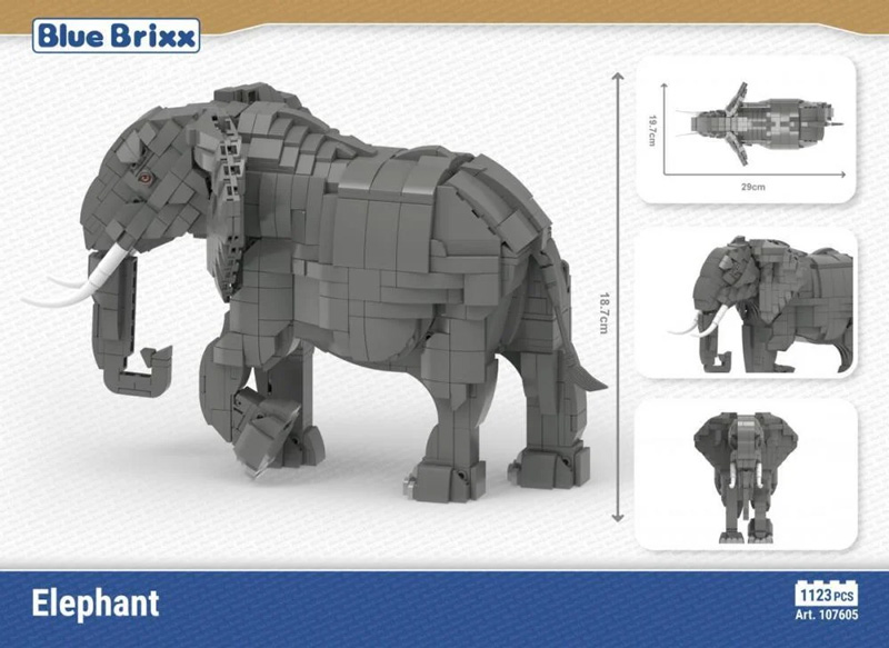 BlueBrixx Tiere Elefant 107605 Box Back