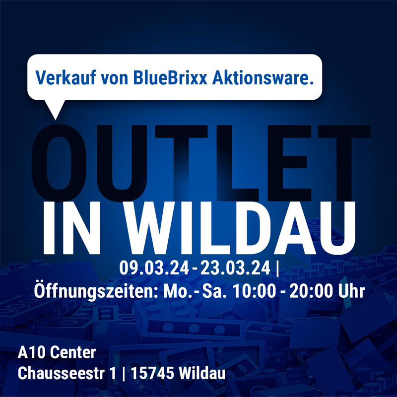 BlueBrixx Outlet Sale Wildau Berlin Ankündigung