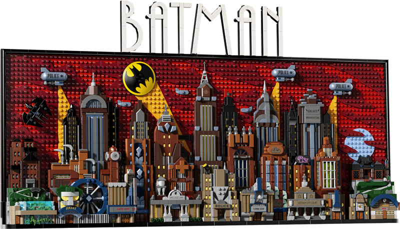 LEGO Batman Gotham City Skyline Set schräge Ansicht 76271