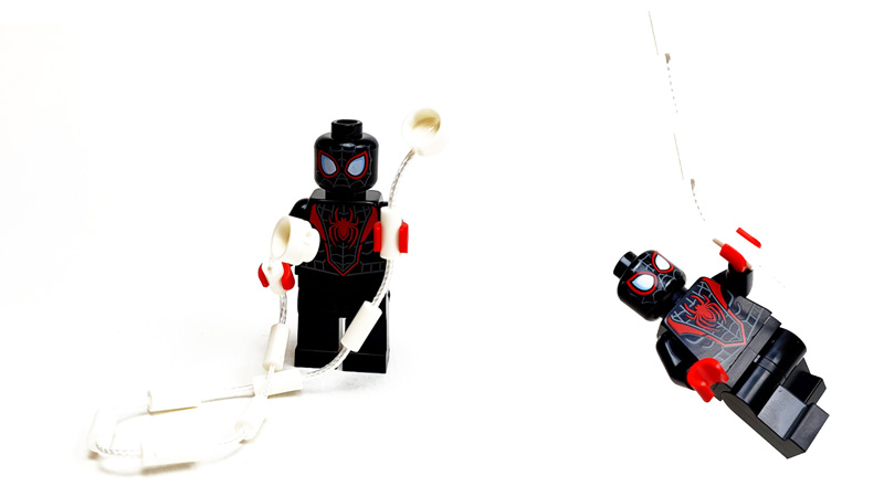 LEGO Spider-Man Heft 8 / 2024 Minifigur Miles Morales Seil Collage
