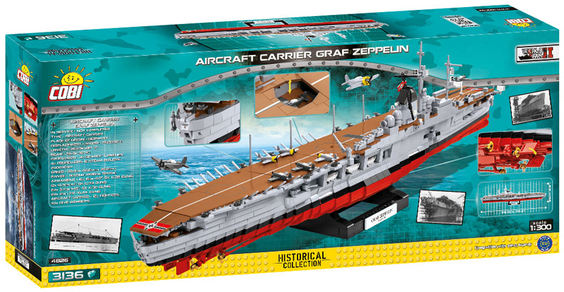 COBI Top Ten größte Sets 4826 Graf Zeppelin Box Rückseite