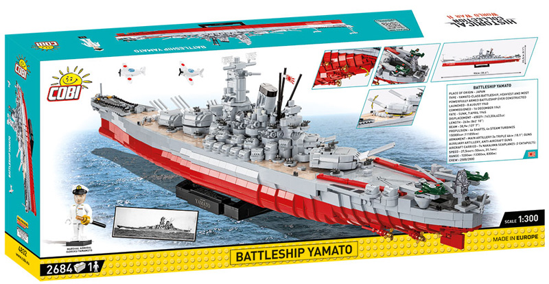 COBI Top Ten größte Sets 4832 Battleship Yamato Executive Edition Box Rückseite