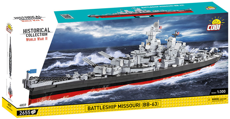 COBI Top Ten größte Sets 4837 Battleship Missouri Box Front
