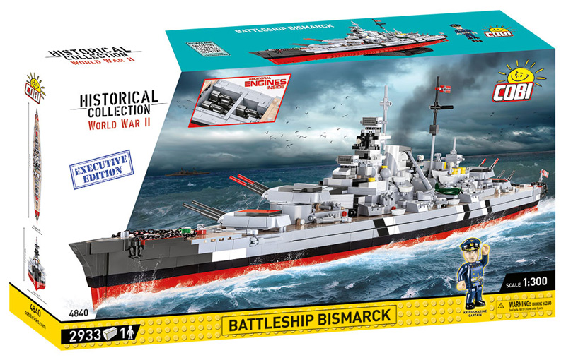 COBI Top Ten größte Sets 4840 Battleship Bismarck Executive Edition Box Front
