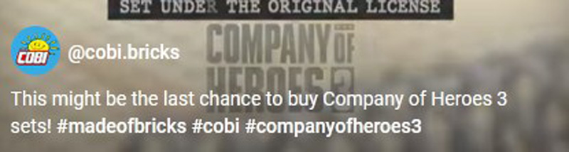 COBI Company of Heroes 3 Lizenz Shorts