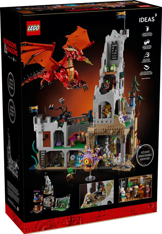 LEGO Ideas Dungeons & Dragons 21348 Die Sage vom roten Drachen Box Rückseite