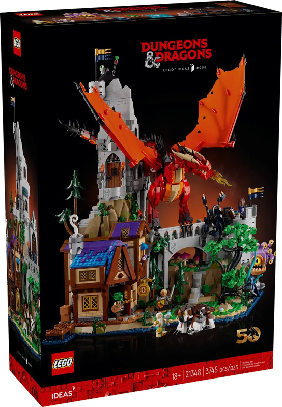 LEGO Ideas Dungeons & Dragons 21348 Die Sage vom roten Drachen Box Vorderseite